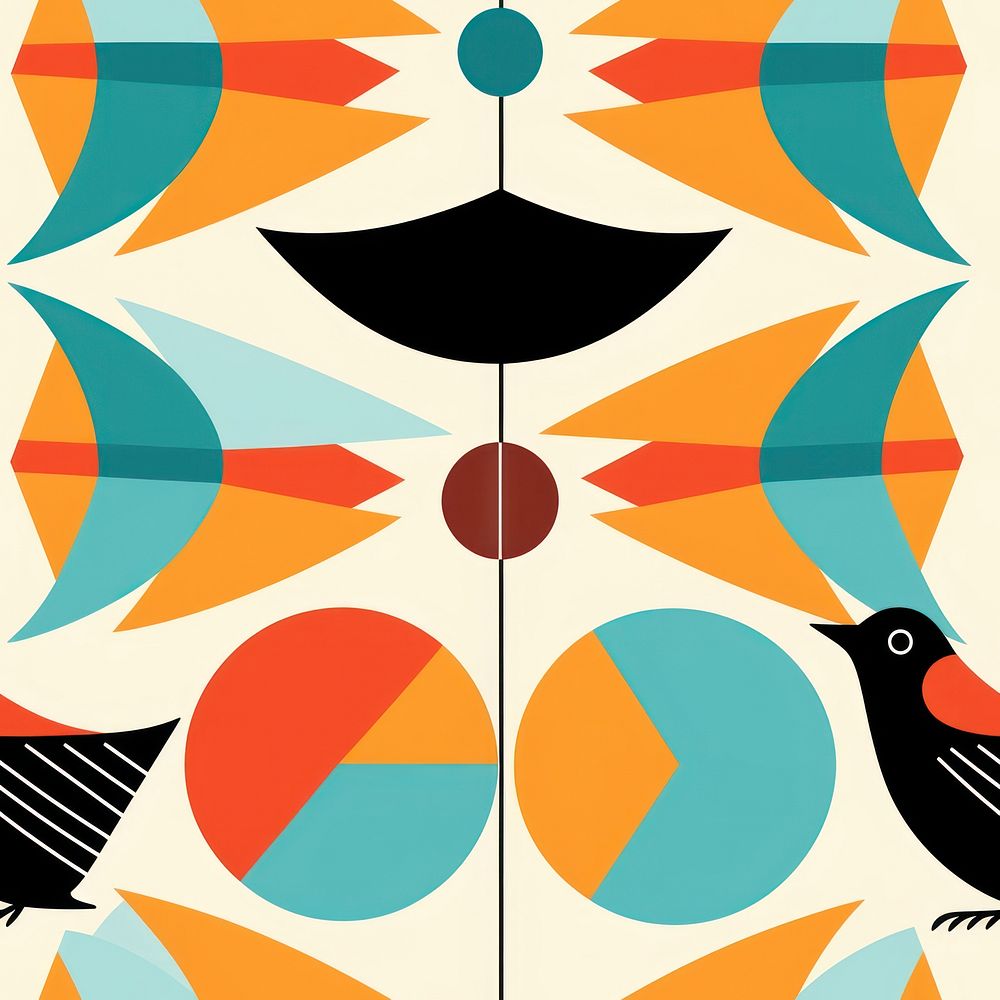 Bird pattern backgrounds art. AI generated Image by rawpixel.