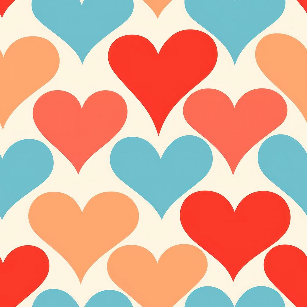 Heart pattern backgrounds repetition. 
