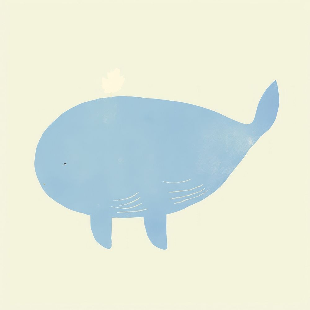 Whale silhouette drawing animal. AI generated Image by rawpixel.