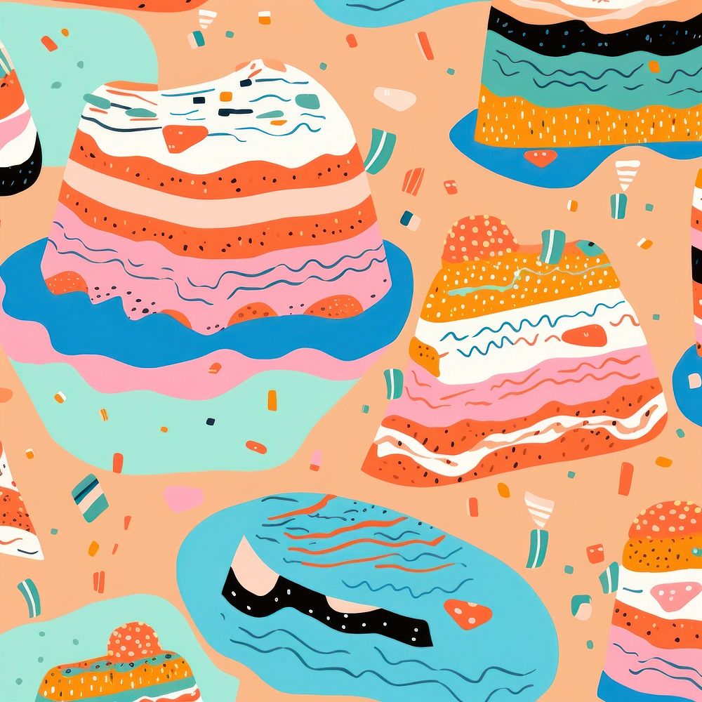 Vibrant cake pattern dessert food backgrounds. AI generated Image by rawpixel.