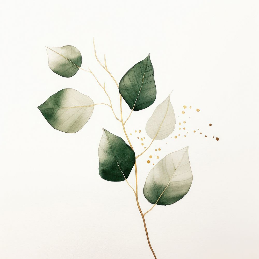 Green leaves plant leaf blossom. AI generated Image by rawpixel.