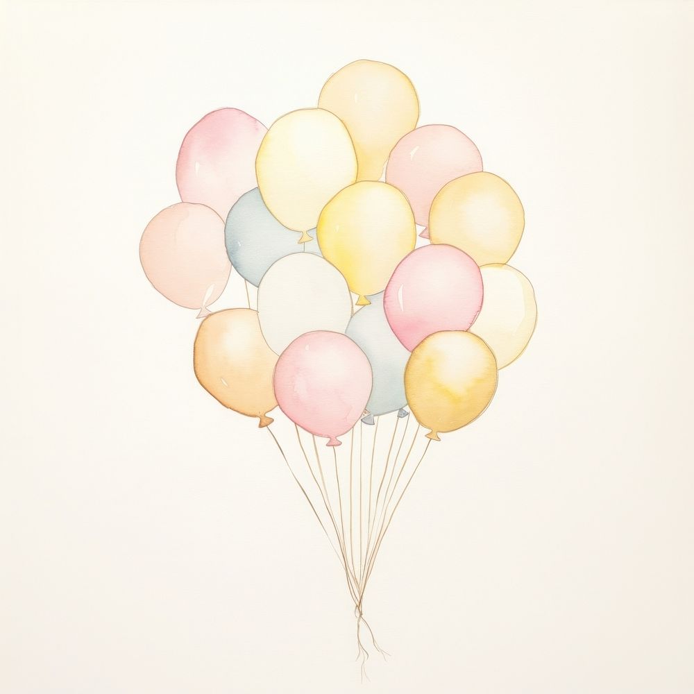 Pastel balloons anniversary celebration decoration. AI generated Image by rawpixel.