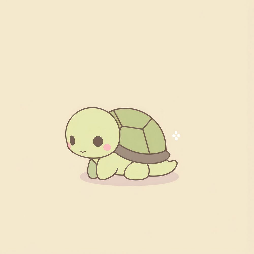 Turtle reptile cartoon animal. AI generated Image by rawpixel.