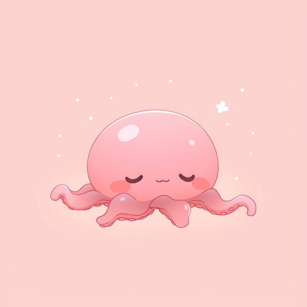 Squid animal cute cephalopod. AI generated Image by rawpixel.