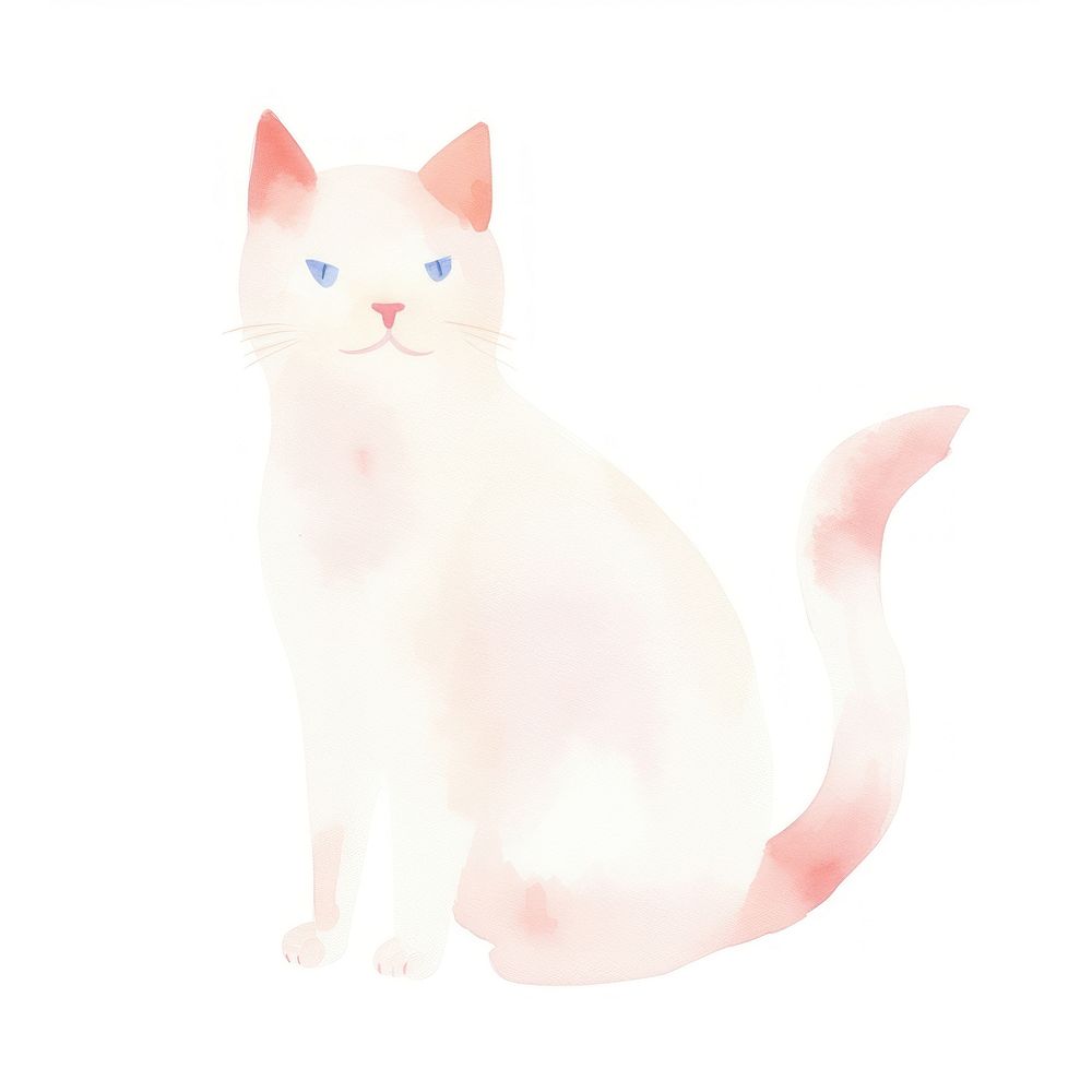 Cat animal mammal white. AI generated Image by rawpixel.