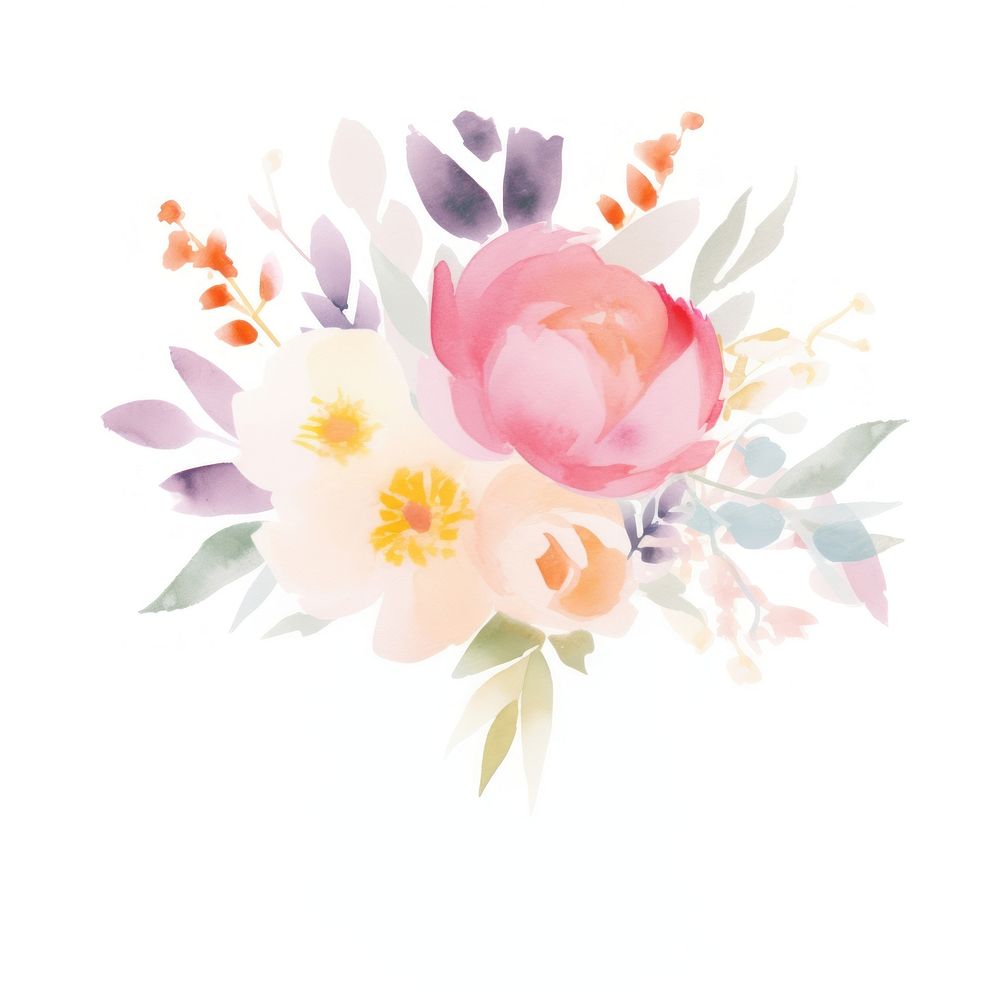 Bouquet painting graphics pattern. AI generated Image by rawpixel.