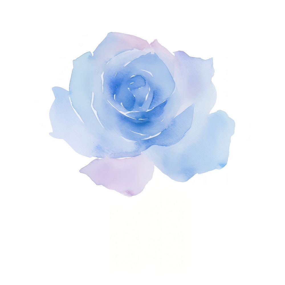 Blue rose flower petal plant. AI generated Image by rawpixel.