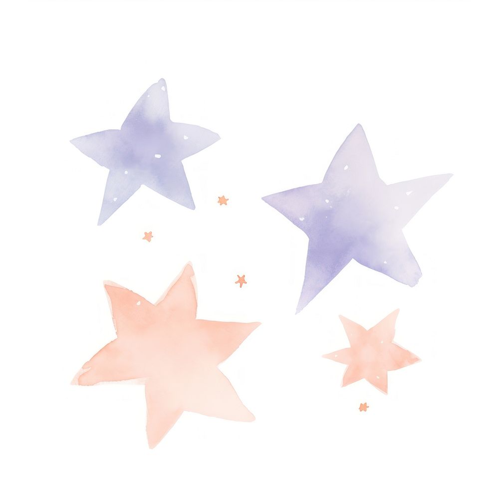Stars white background creativity lavender. AI generated Image by rawpixel.