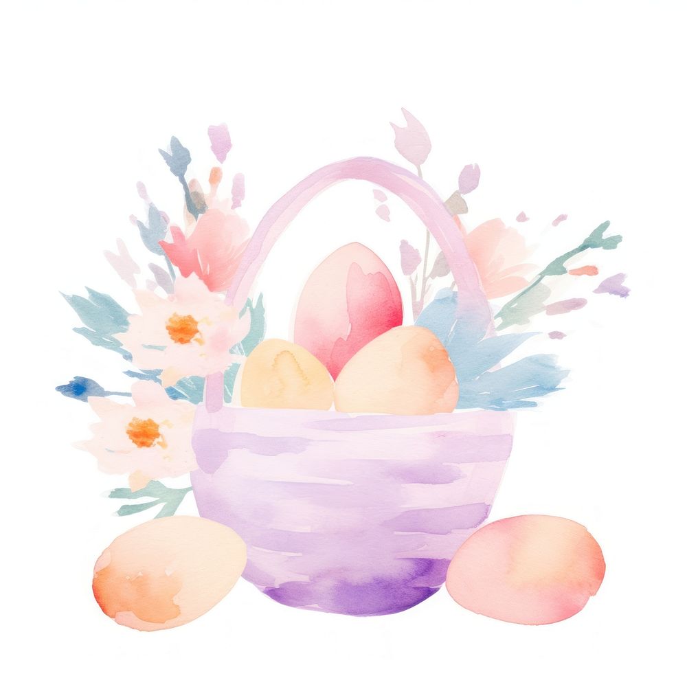 Easter basket food egg. AI generated Image by rawpixel.