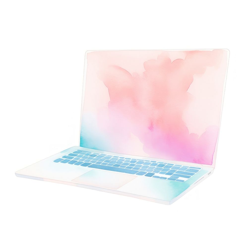Laptop computer white background portability. AI generated Image by rawpixel.