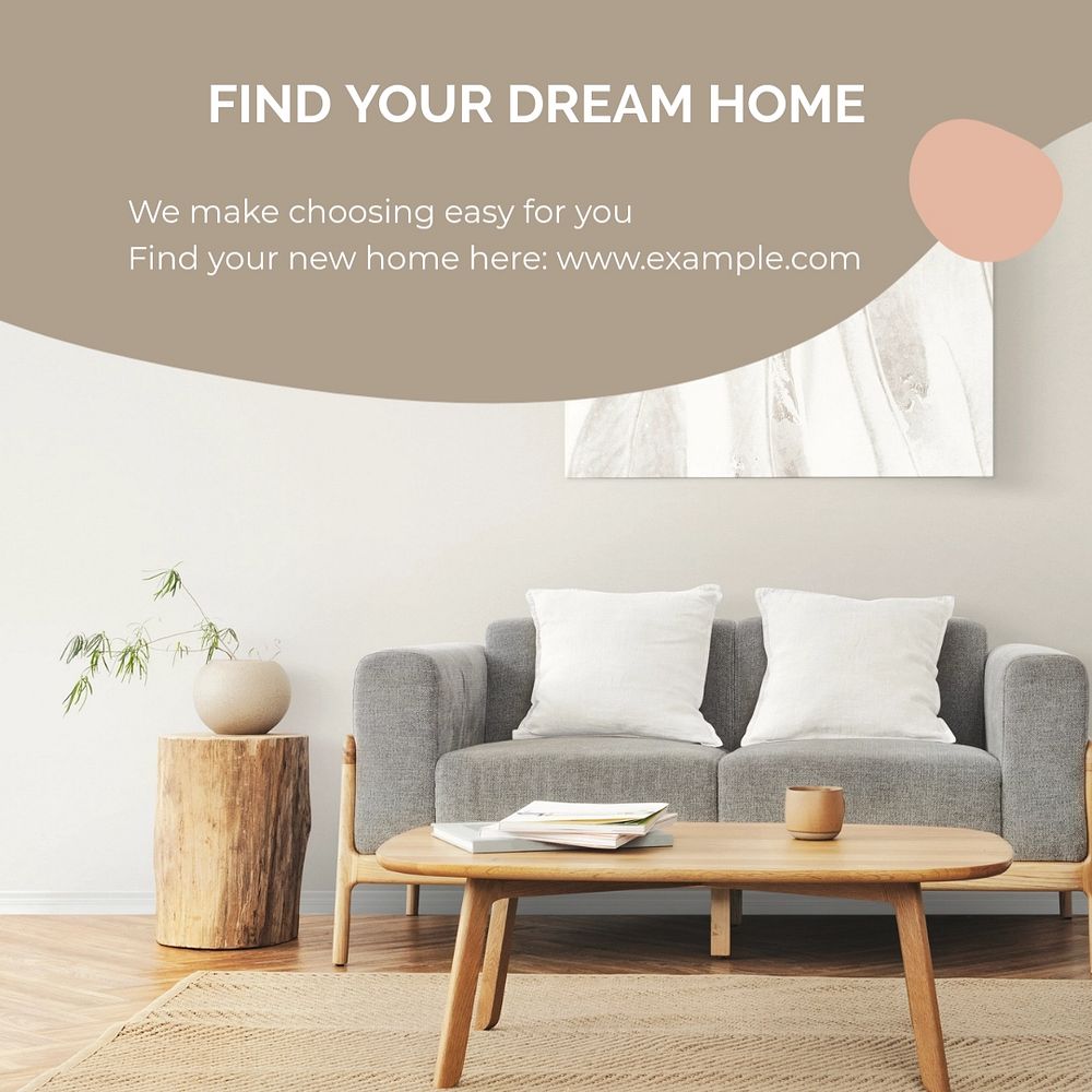 Dream home Facebook post template