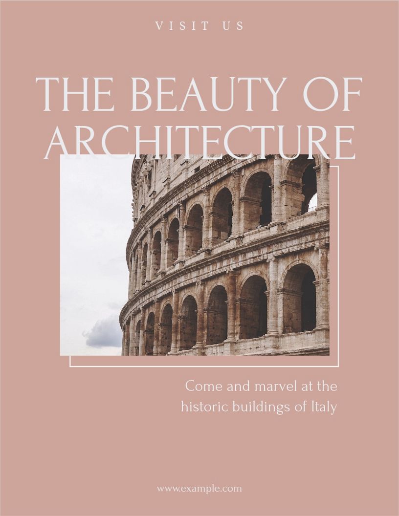 Italian architecture flyer template & design