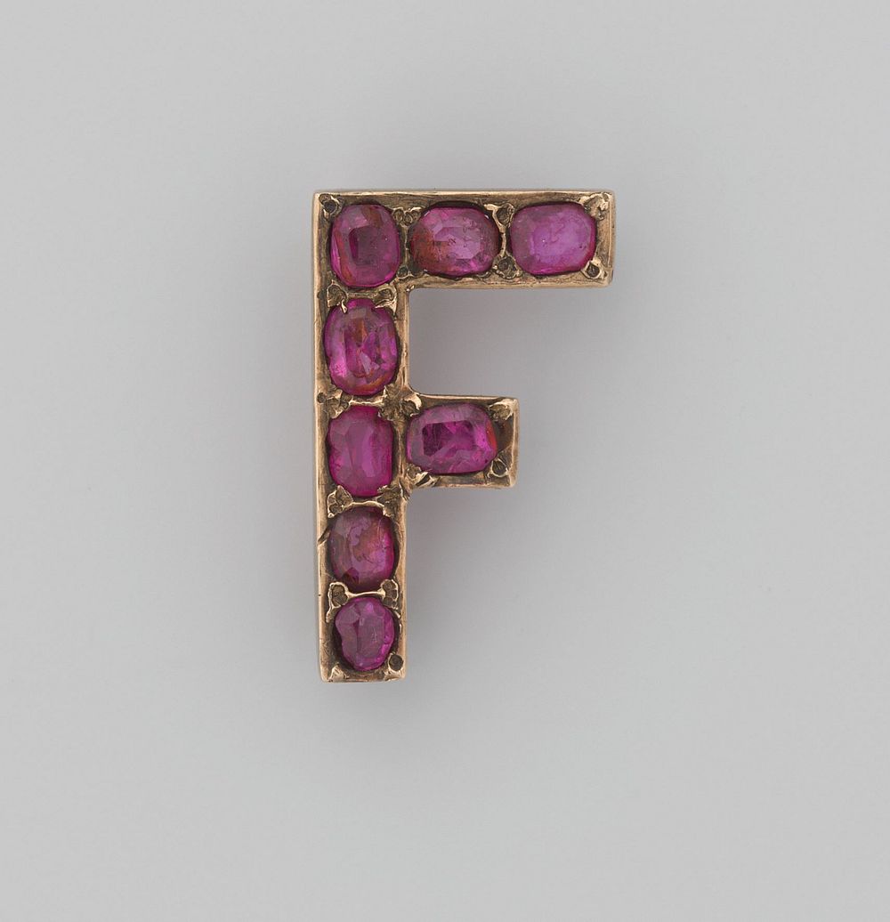 Broche "F" (c. 1860 - c. 1900) by anonymous