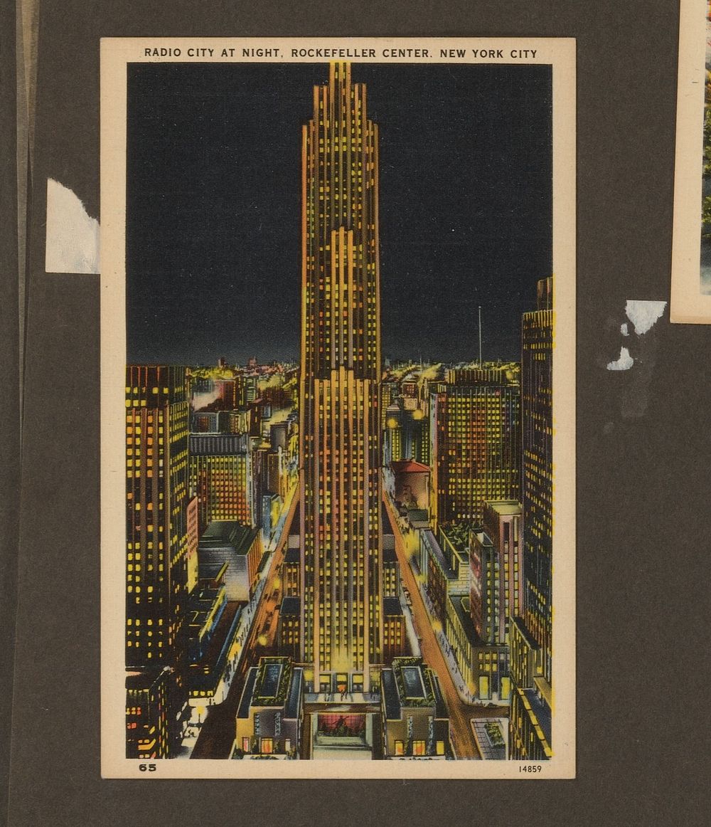 Radio City at night, Rockefeller Center, New York City (c. 1928) by anonymous