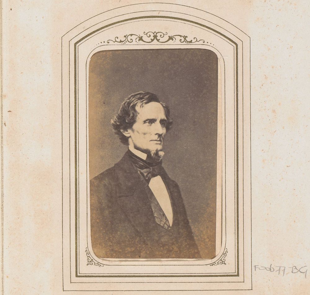 Portret van Jefferson Davis (1855 - 1870) by Mathew Benjamin Brady and E  and H T Anthony and Co