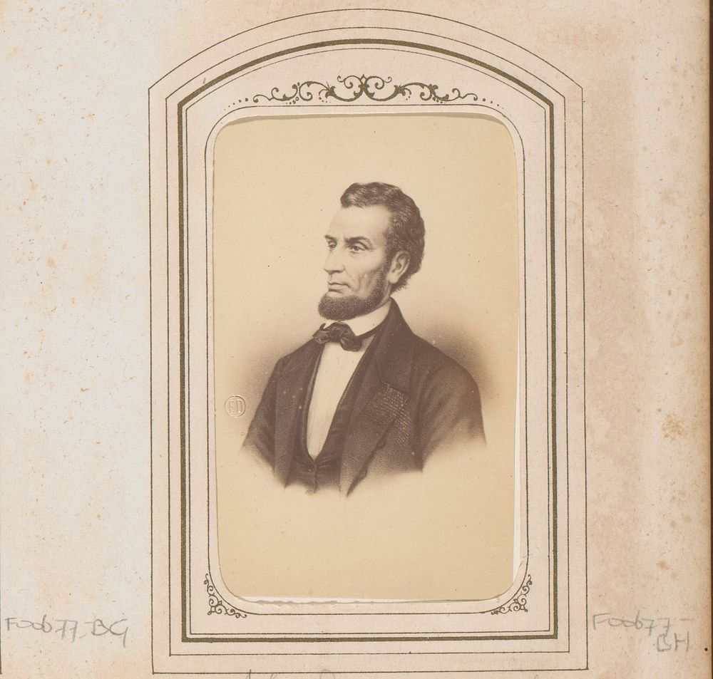 Portret van Abraham Lincoln (1855 - 1865) by Émilien Desmaisons
