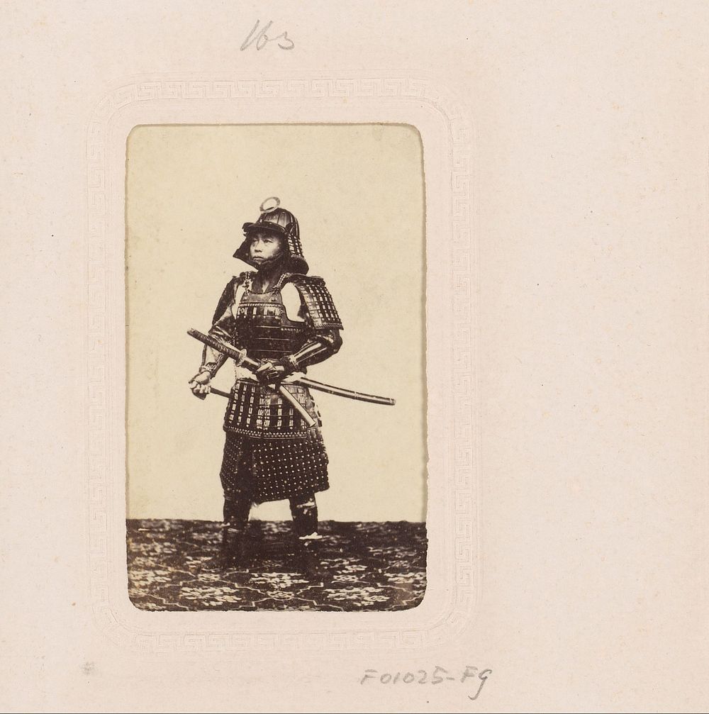 Portret van een samoerai (1850 - 1880) by anonymous