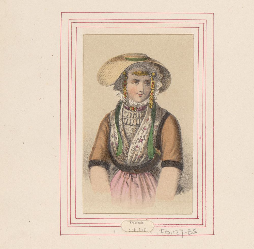 Vrouw in de klederdracht van Zeeland (c. 1865 - c. 1875) by anonymous