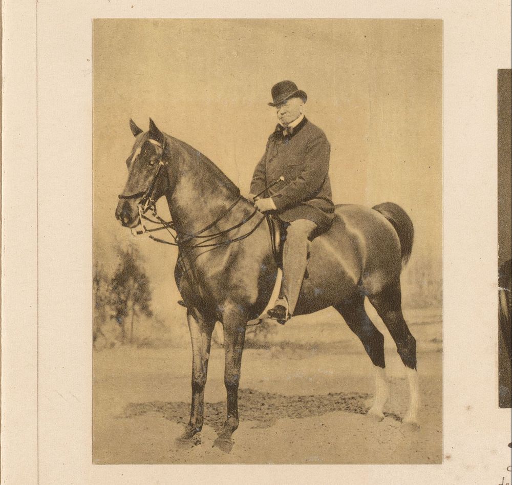 Émile de Girardin te paard (1866) by anonymous