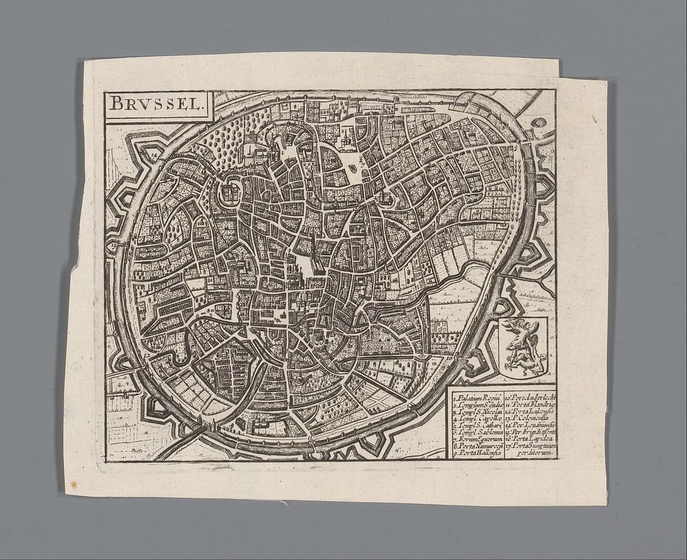 Plattegrond van Brussel (1652) by anonymous and Johannes Janssonius