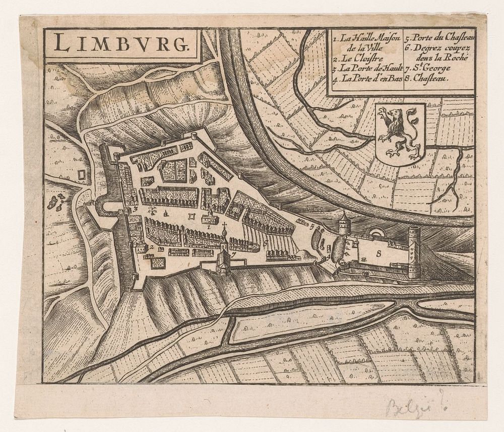 Plattegrond van de stad Limburg (1652) by anonymous and Johannes Janssonius