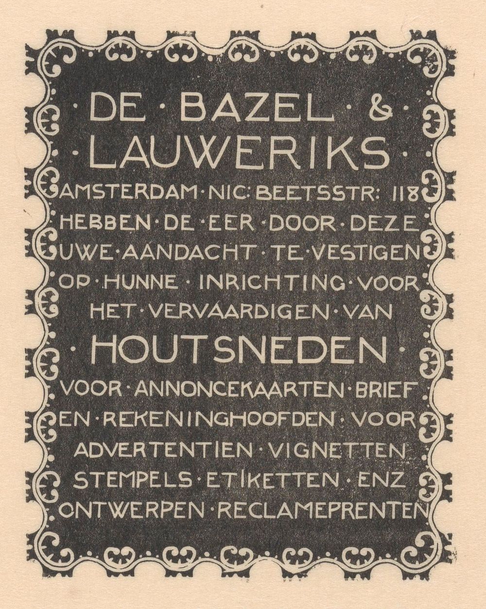 Aankondiging lezingen van A. Besant (1935) by Mathieu Lauweriks