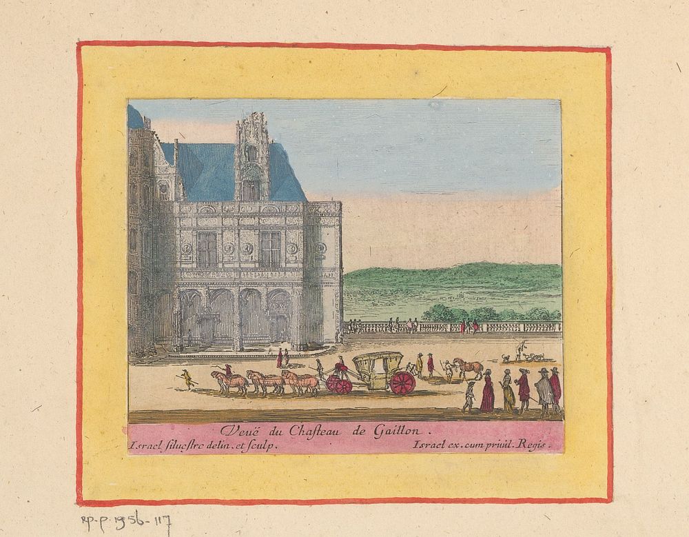 Gezicht op het kasteel van Gaillon (1600 - 1661) by Israël Silvestre, Israël Silvestre, Israël Henriet, Anna Beeck and…