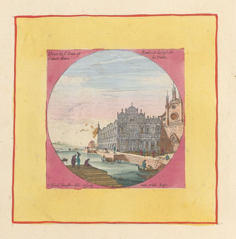 Aanmeerplaats voor de Santi Giovanni e Paolo te Venetië (1693 - 1717) by Israël Silvestre, Israël Silvestre, Anna Beeck and…