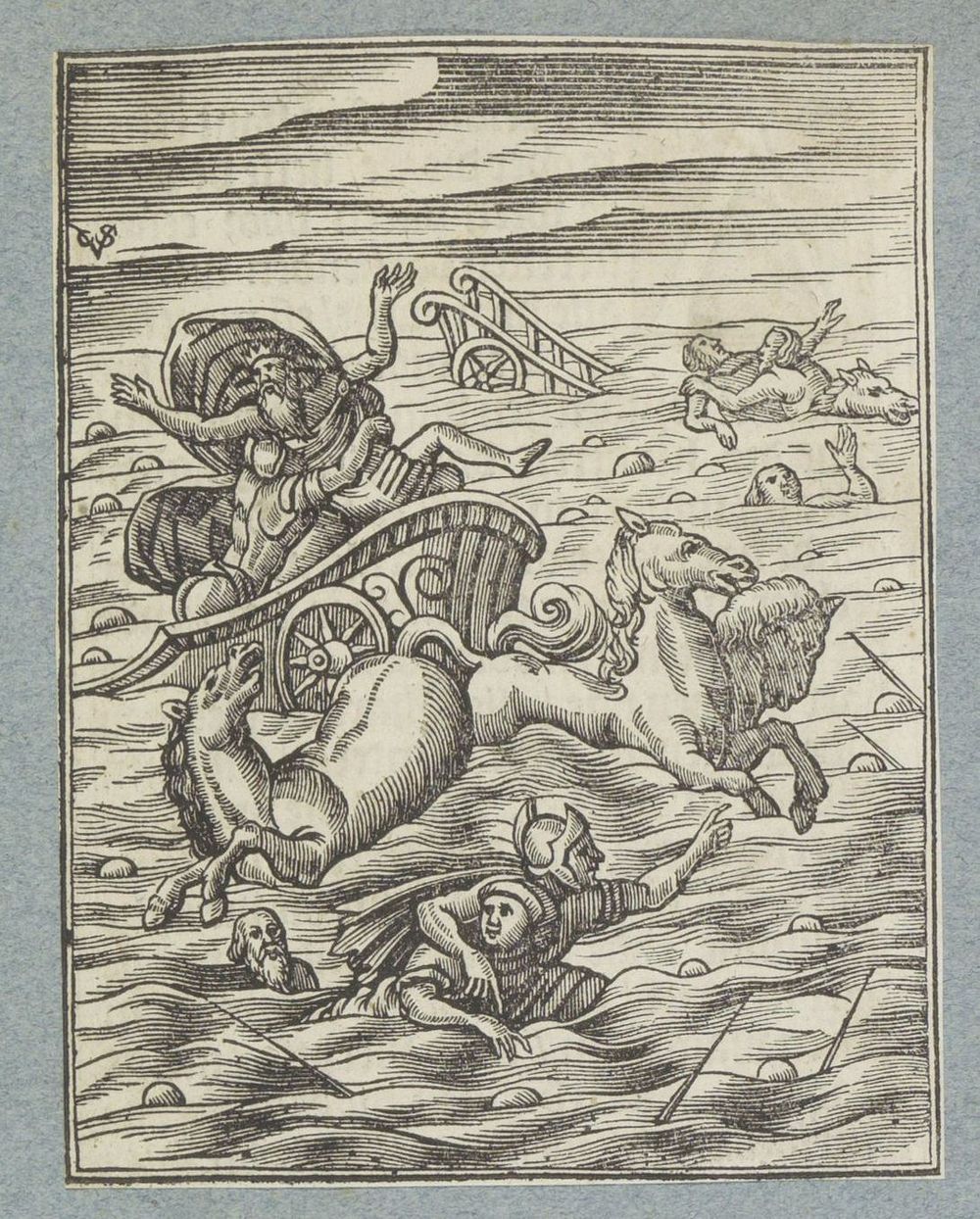 Vernietiging van het Egyptische leger in de Rode Zee (1645 - 1646) by Christoffel van Sichem II, Christoffel van Sichem III…