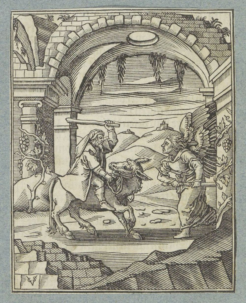 Bileam en de ezel (1645 - 1646) by Christoffel van Sichem II, Christoffel van Sichem III and Pieter Jacobsz Paets