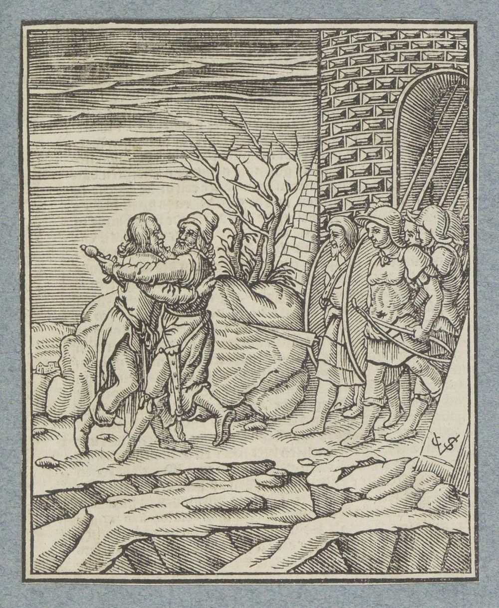 Joab doodt Amasa (1645 - 1657) by Christoffel van Sichem II, Christoffel van Sichem III, Veit Rudolf Specklin, Hans Holbein…