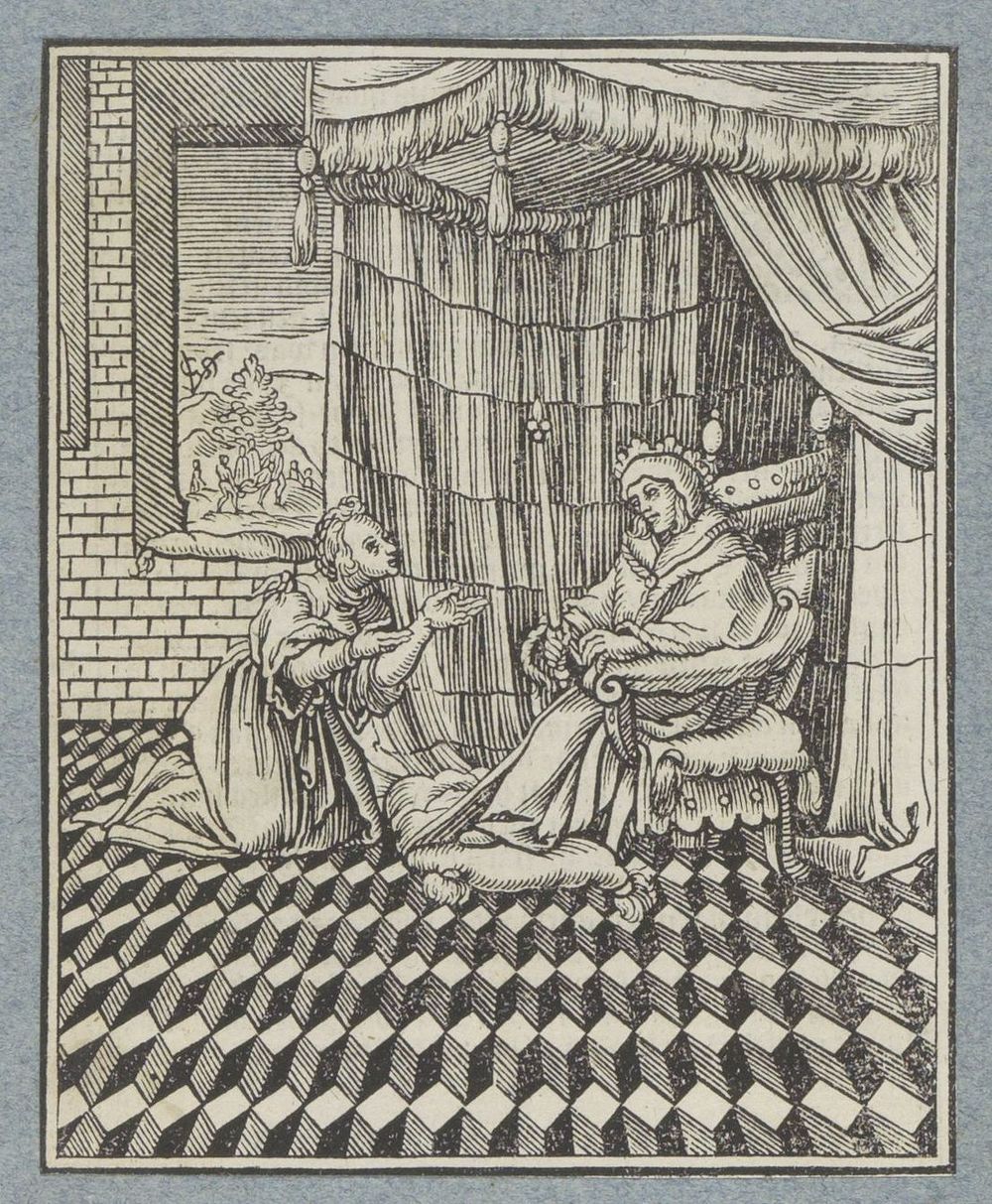 Abisag knielt voor David (1645 - 1646) by Christoffel van Sichem II, Christoffel van Sichem III, Veit Rudolf Specklin, Hans…