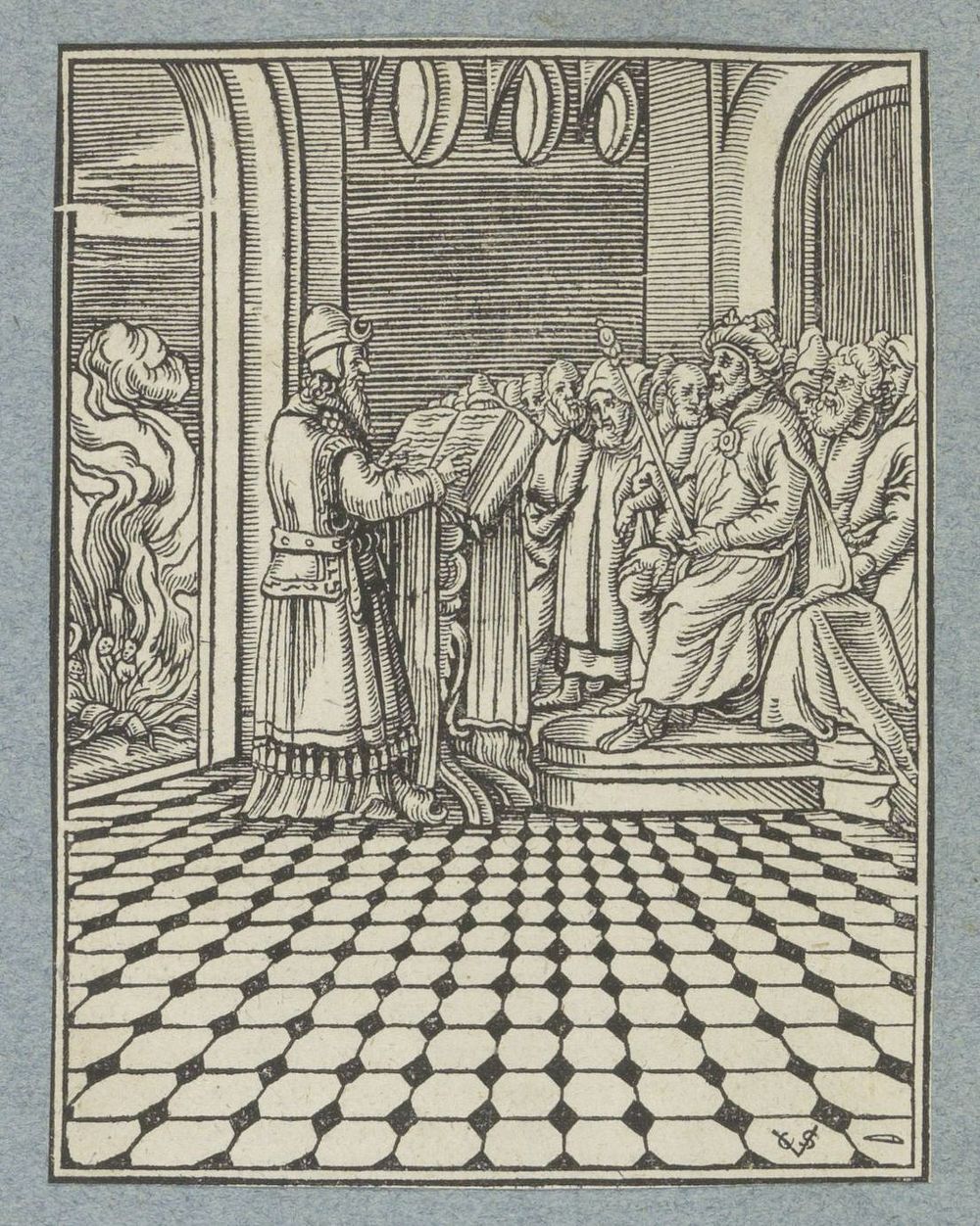 Chilkia leest de wetten voor aan koning Josia (1645 - 1646) by Christoffel van Sichem II, Christoffel van Sichem III, Veit…