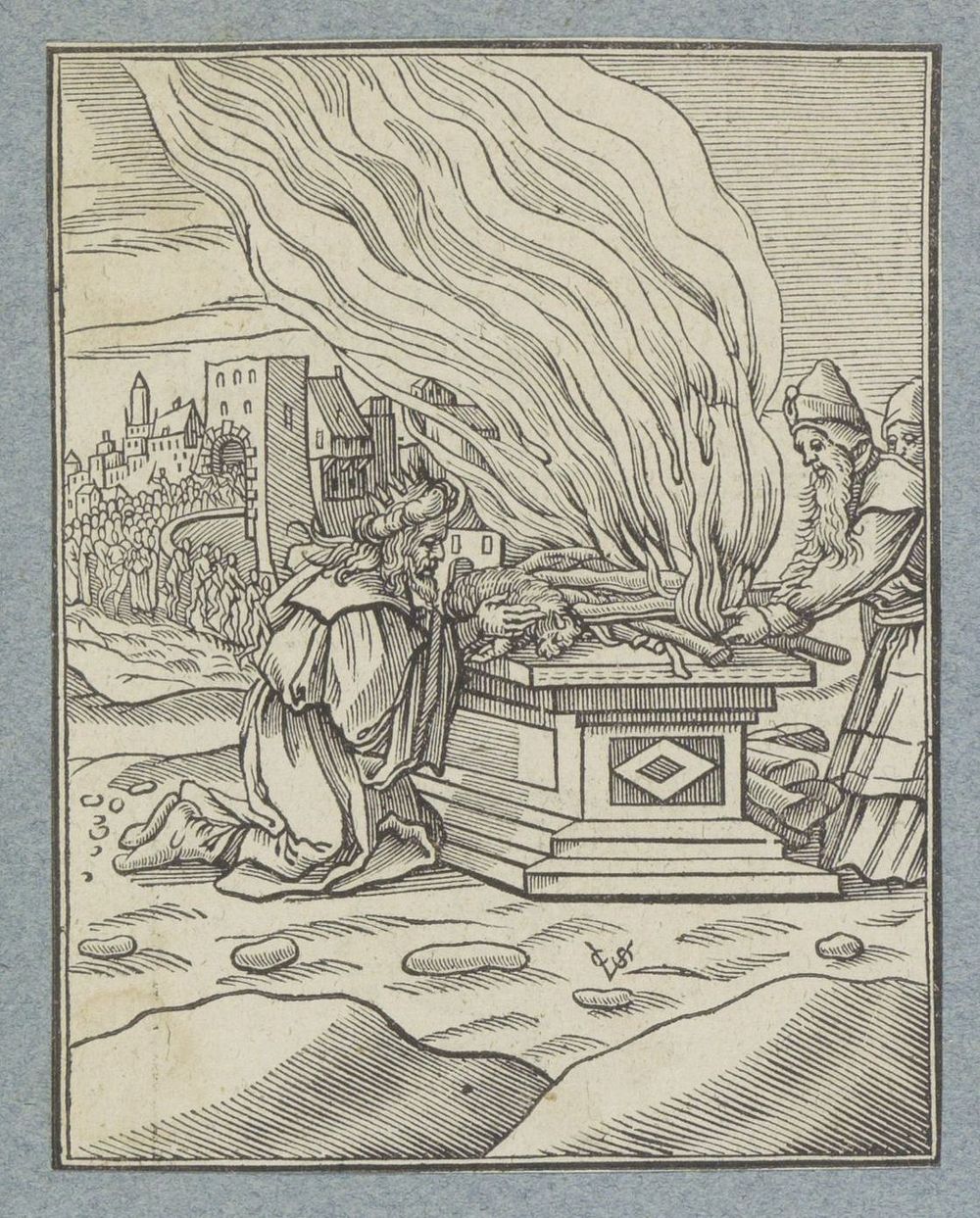 Heidens offer van koning Achaz (1645 - 1646) by Christoffel van Sichem II, Christoffel van Sichem III, Veit Rudolf Specklin…