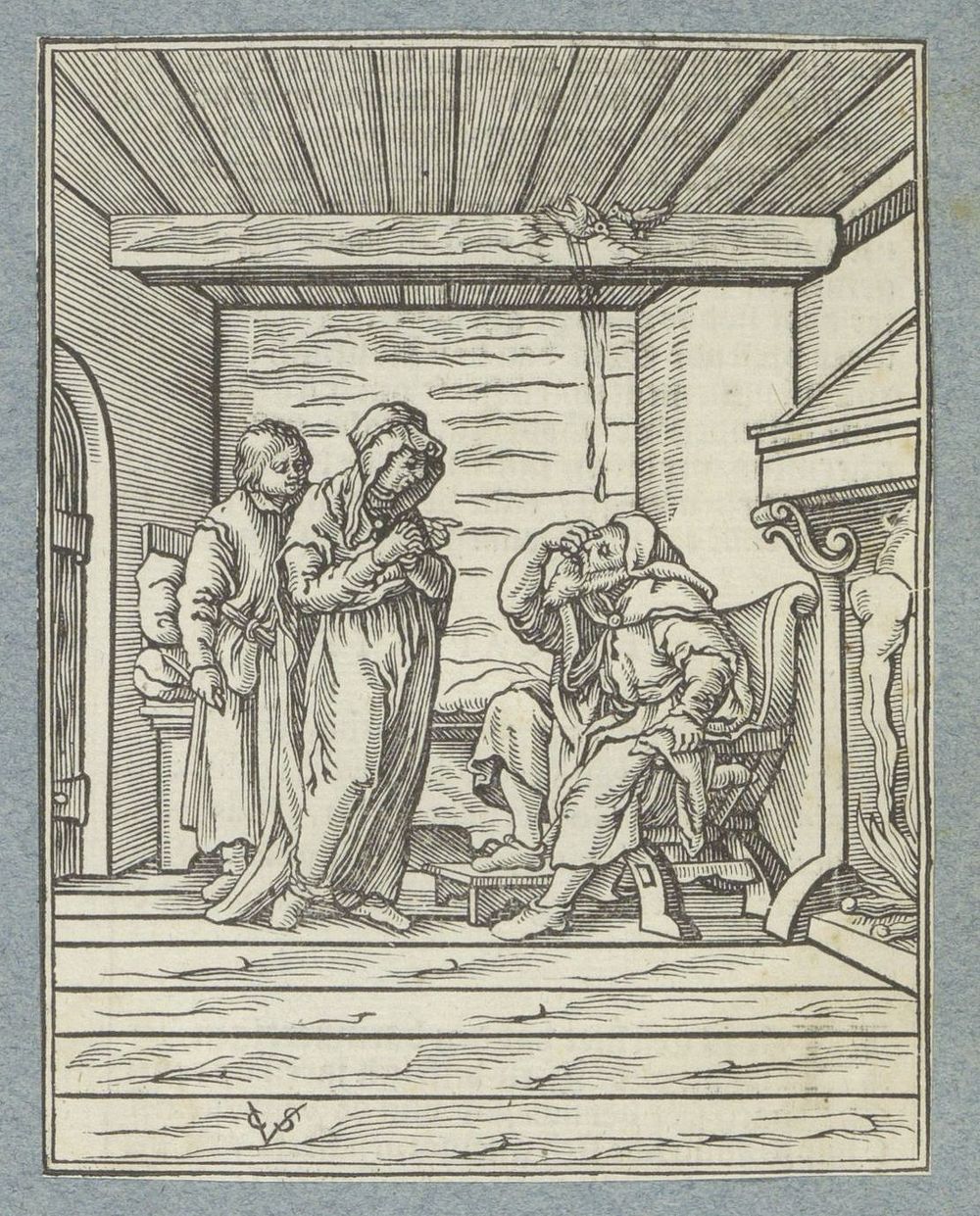 Tobit wordt blind (1645 - 1646) by Christoffel van Sichem II, Christoffel van Sichem III, Veit Rudolf Specklin, Hans Holbein…