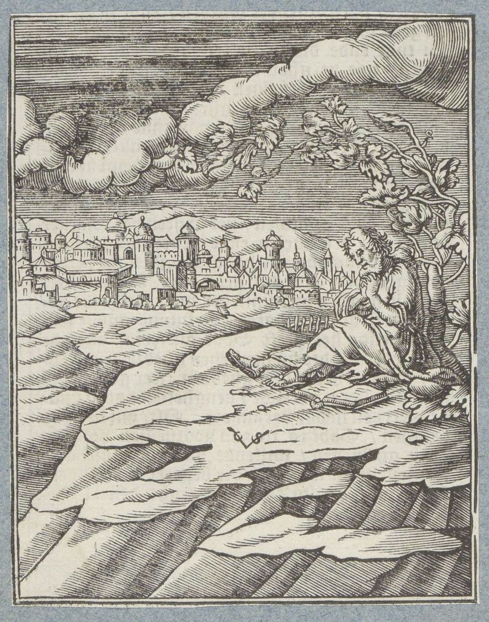 Jona zit onder de wonderboom (1645 - 1657) by Christoffel van Sichem II, Christoffel van Sichem III, Veit Rudolf Specklin…