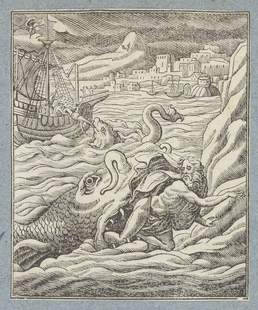 Jona en de walvis (1645 - 1646) by Christoffel van Sichem II, Christoffel van Sichem III and Pieter Jacobsz Paets
