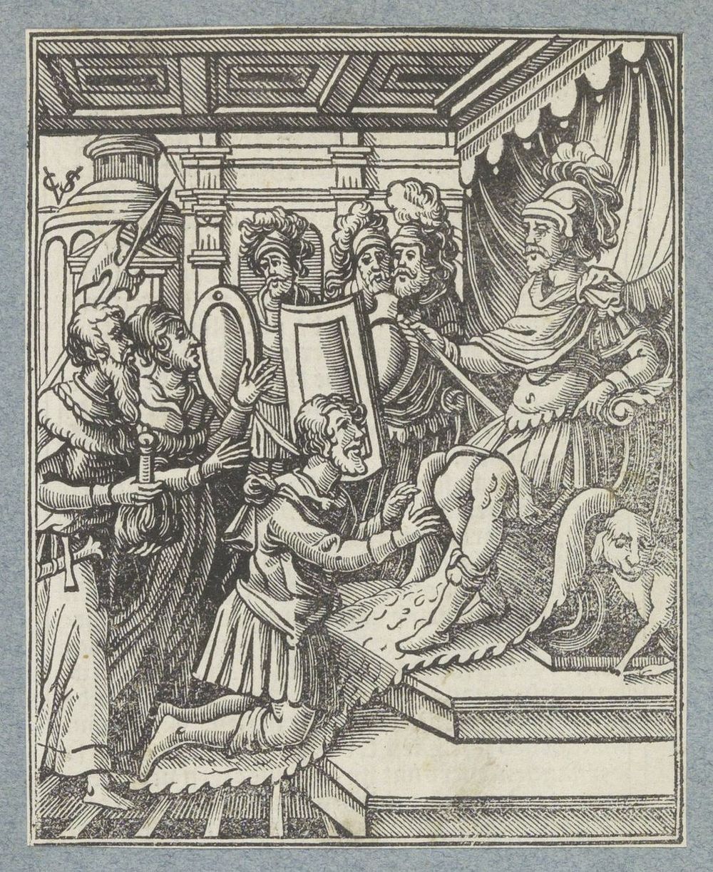 Mordekai of Haman voor Ahasveros (1645 - 1646) by Christoffel van Sichem II, Christoffel van Sichem III and Pieter Jacobsz…