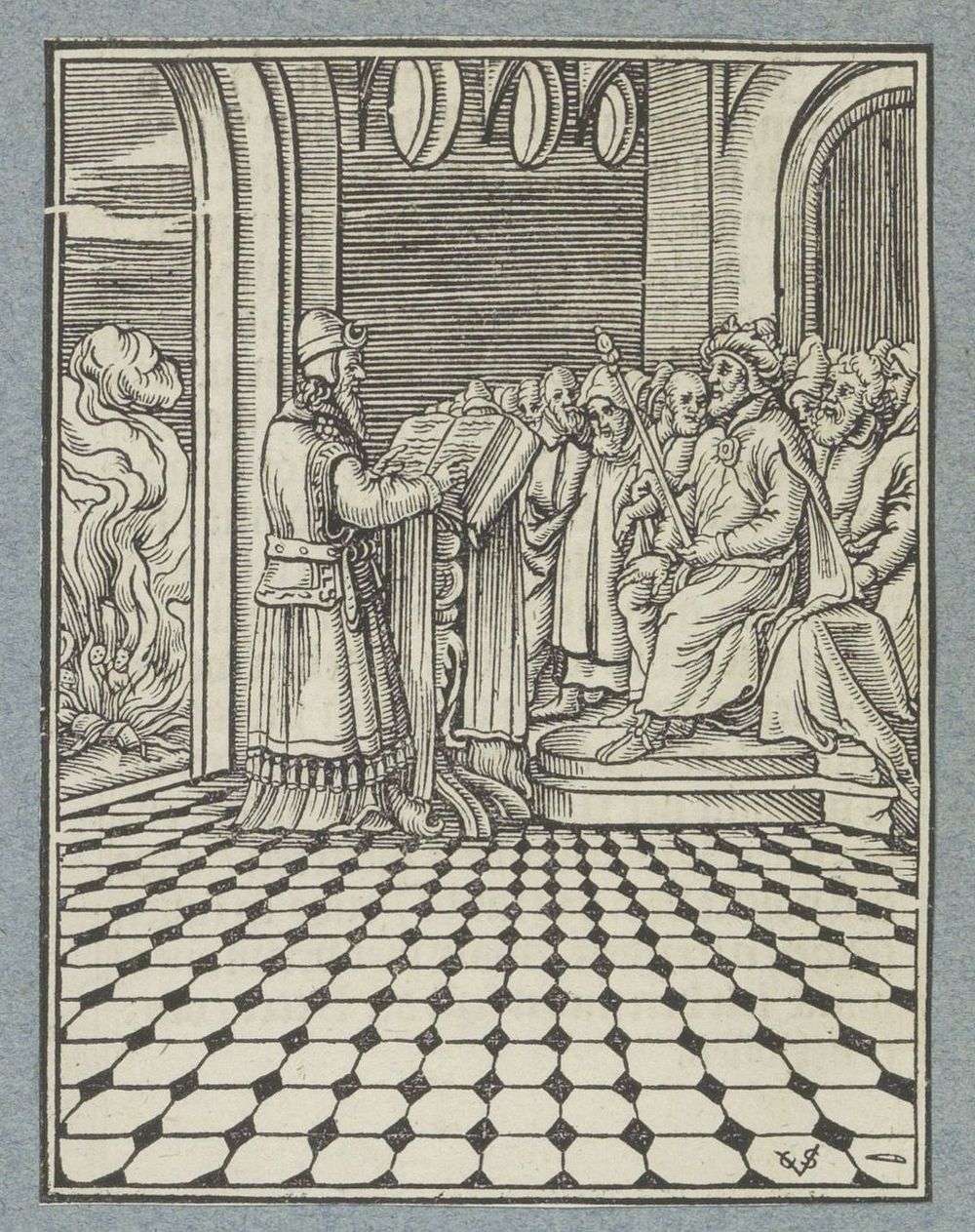 Chilkia leest de wetten voor aan koning Josia (1645) by Christoffel van Sichem II, Christoffel van Sichem III, Veit Rudolf…
