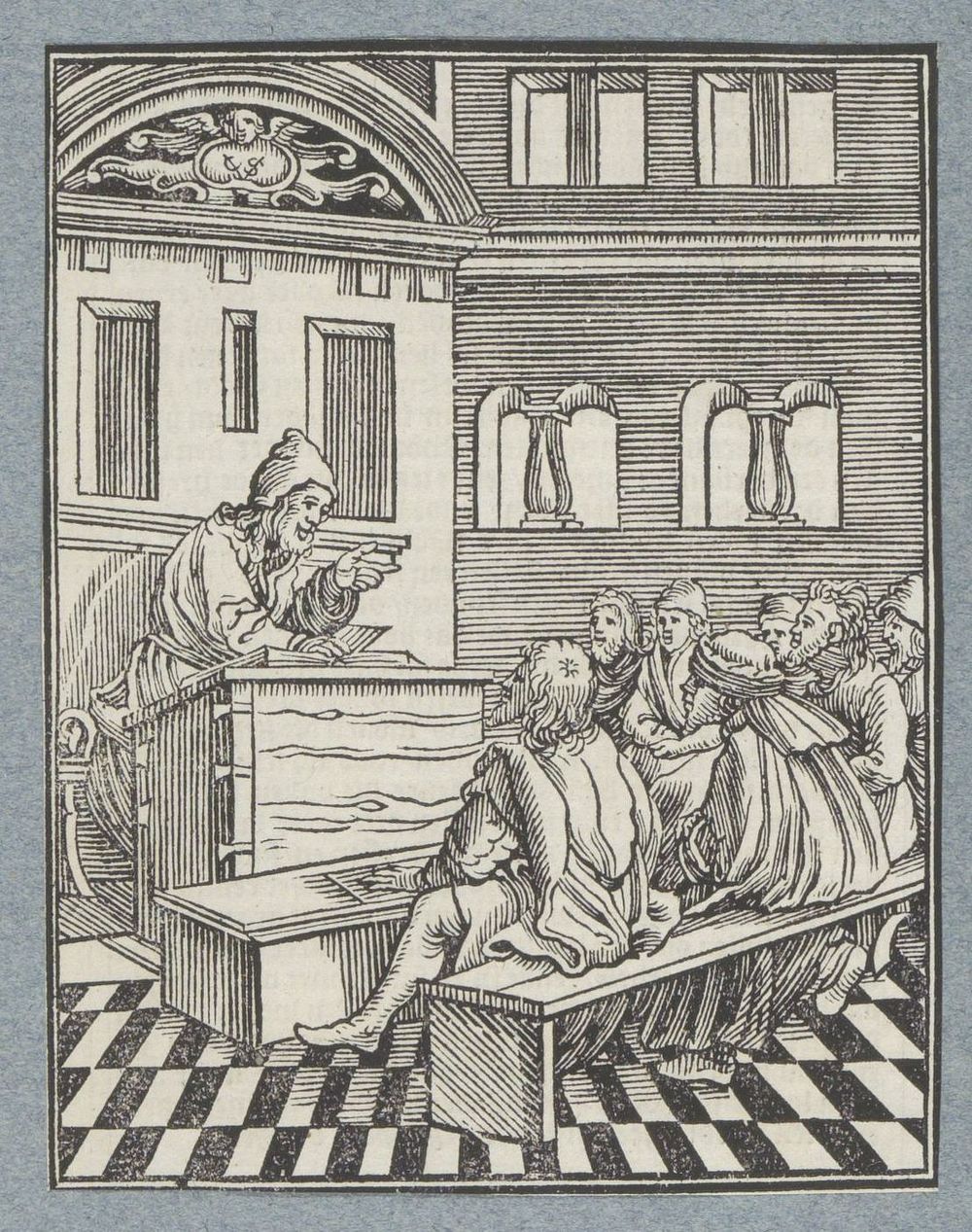 Profeet Amos onderwijst (1645 - 1646) by Christoffel van Sichem II, Christoffel van Sichem III, Veit Rudolf Specklin, Hans…