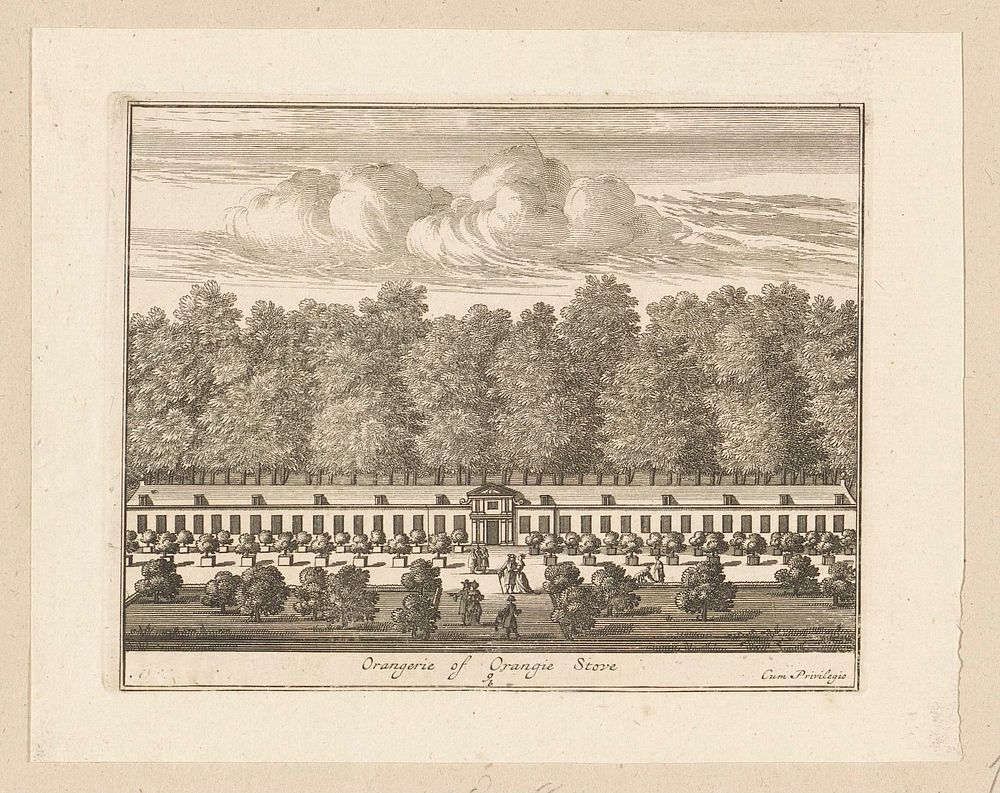 Oranjerie op Paleis Honselaarsdijk (1695 - 1757) by Abraham Bloteling, Gerard Valck and Isaac Greve