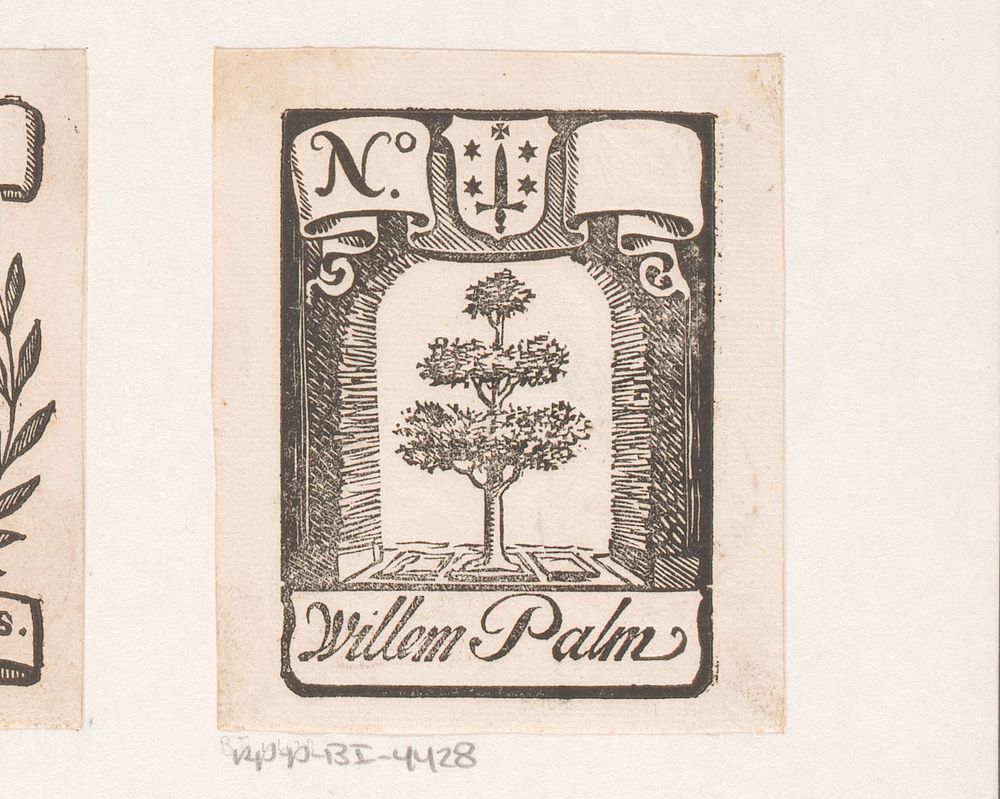 Vignet van Willem Palm (1600 - 1699) by anonymous and Dirck de Bray