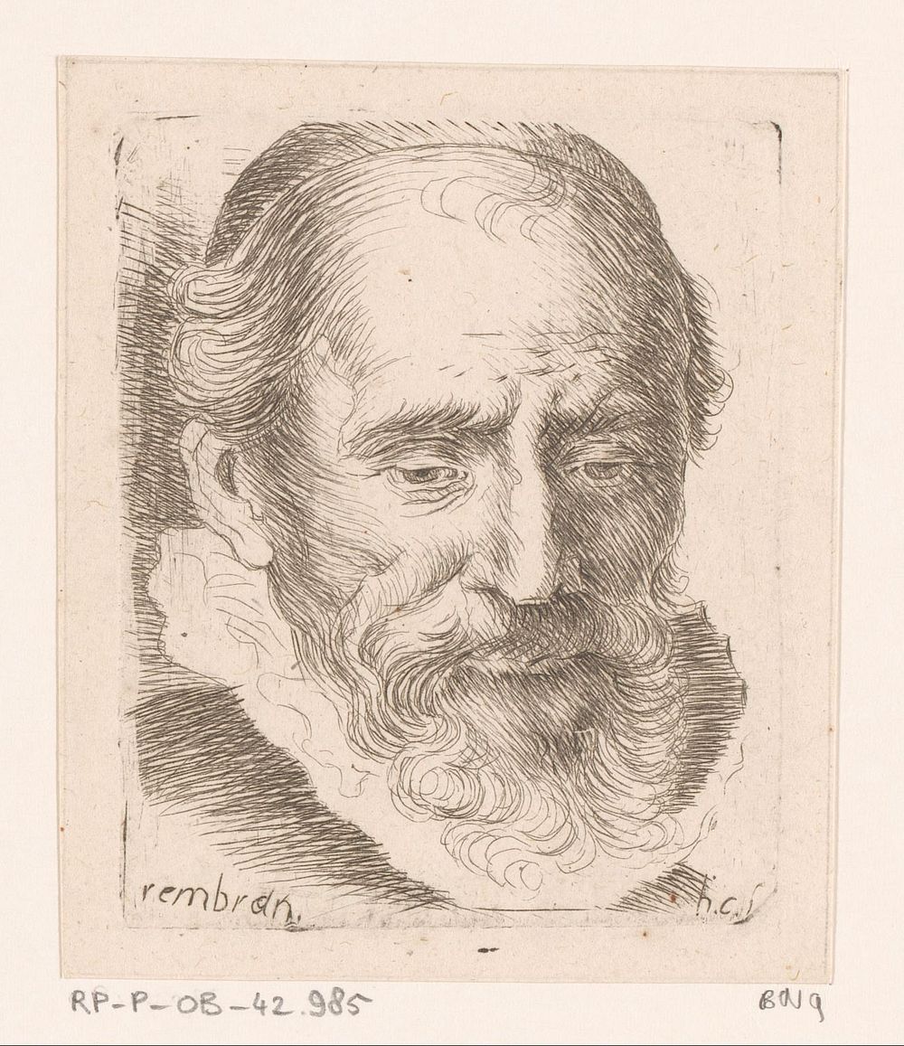 Portret van Johannes Cornelisz. Sylvius (1708 - 1779) by Honoré Coussin and Rembrandt van Rijn