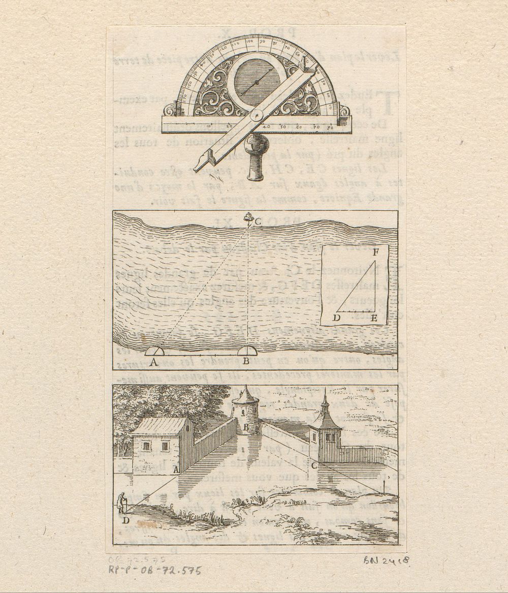 Gebruik van de halve cirkel geïllustreerd (1690) by Sébastien Leclerc I and Jean Jombert