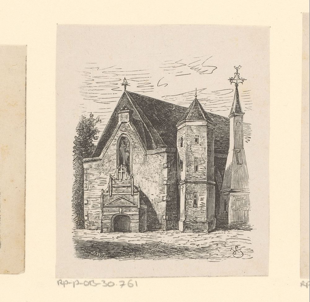 Gezicht op een kerk (1836 - 1912) by Isaac Weissenbruch