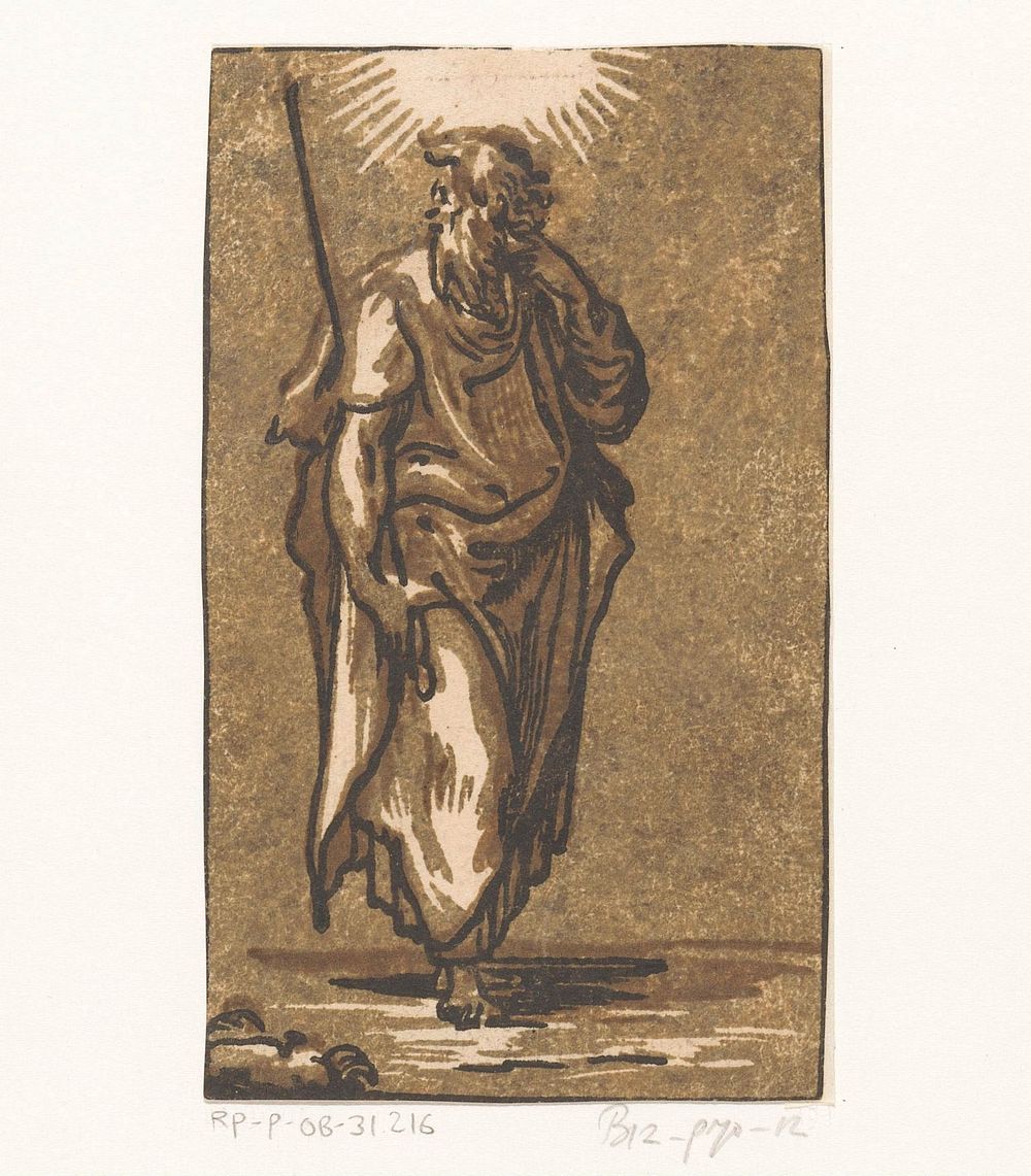 Heilige Paulus (c. 1520 - c. 1550) by Antonio da Trento and Parmigianino
