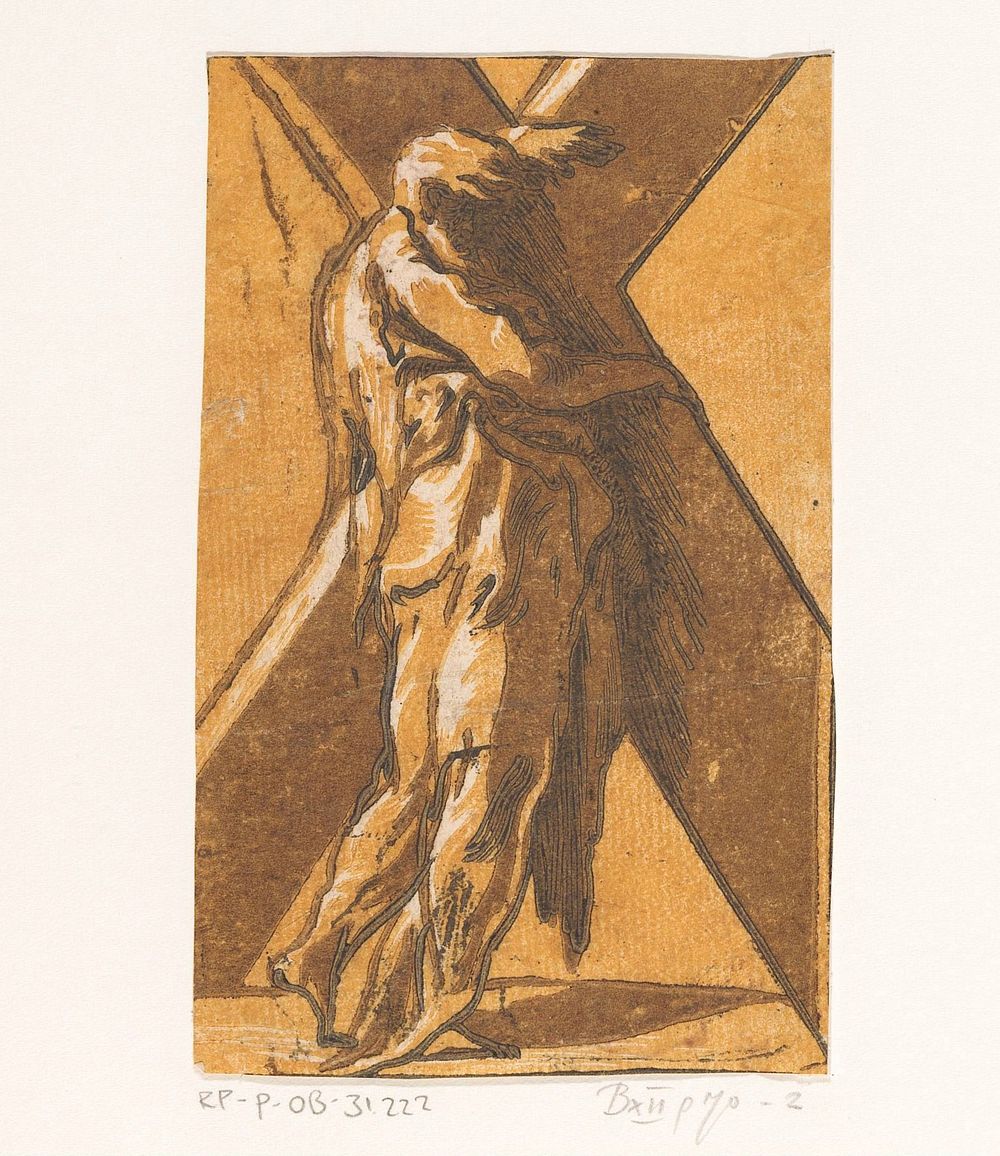 Heilige Andreas (c. 1520 - c. 1550) by Antonio da Trento and Parmigianino