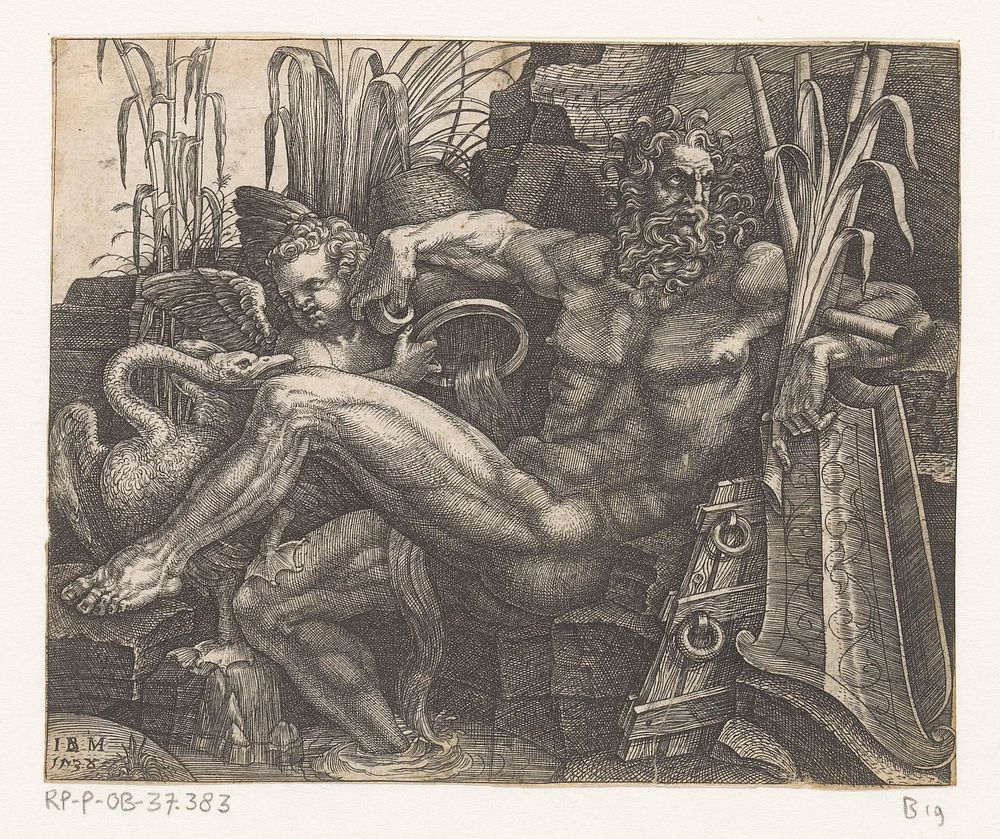 Riviergod Po (1538) by Giovanni Battista Scultori