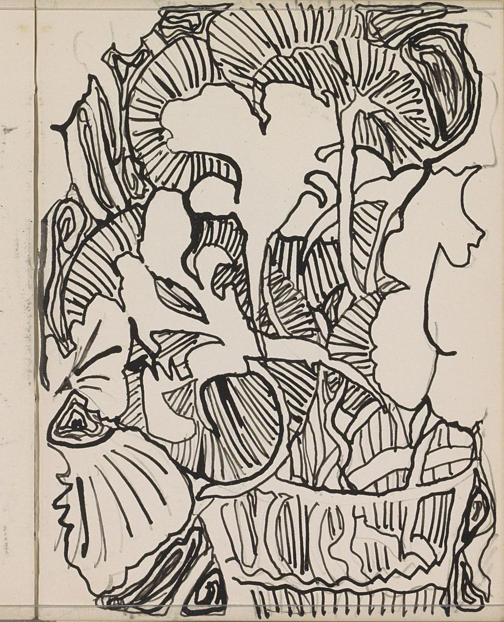 Plant in een pot (c. 1916) by Reijer Stolk