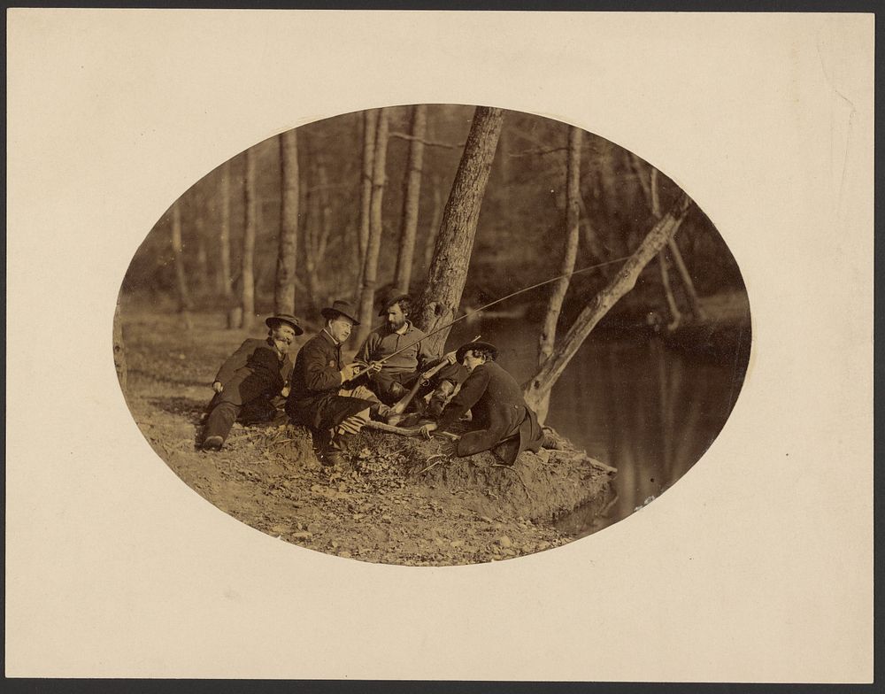 Group of men fishing
